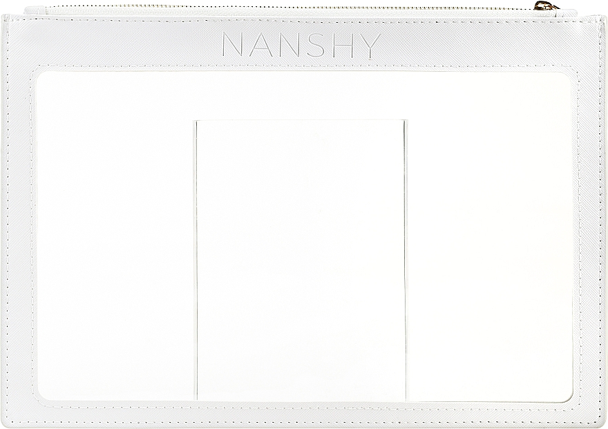 Косметичка прозора, біла - Nanshy Clear PVC Makeup Pouch — фото N1
