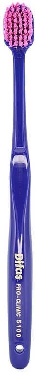 Зубная щетка "Ultra Soft" 512063, темно-синяя с розовой щетиной, в кейсе - Difas Pro-Clinic 5100 — фото N3