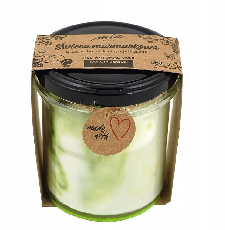 Ароматична мармурова свічка "Зелене яблуко" - Miabox Candle Green Apple — фото N1
