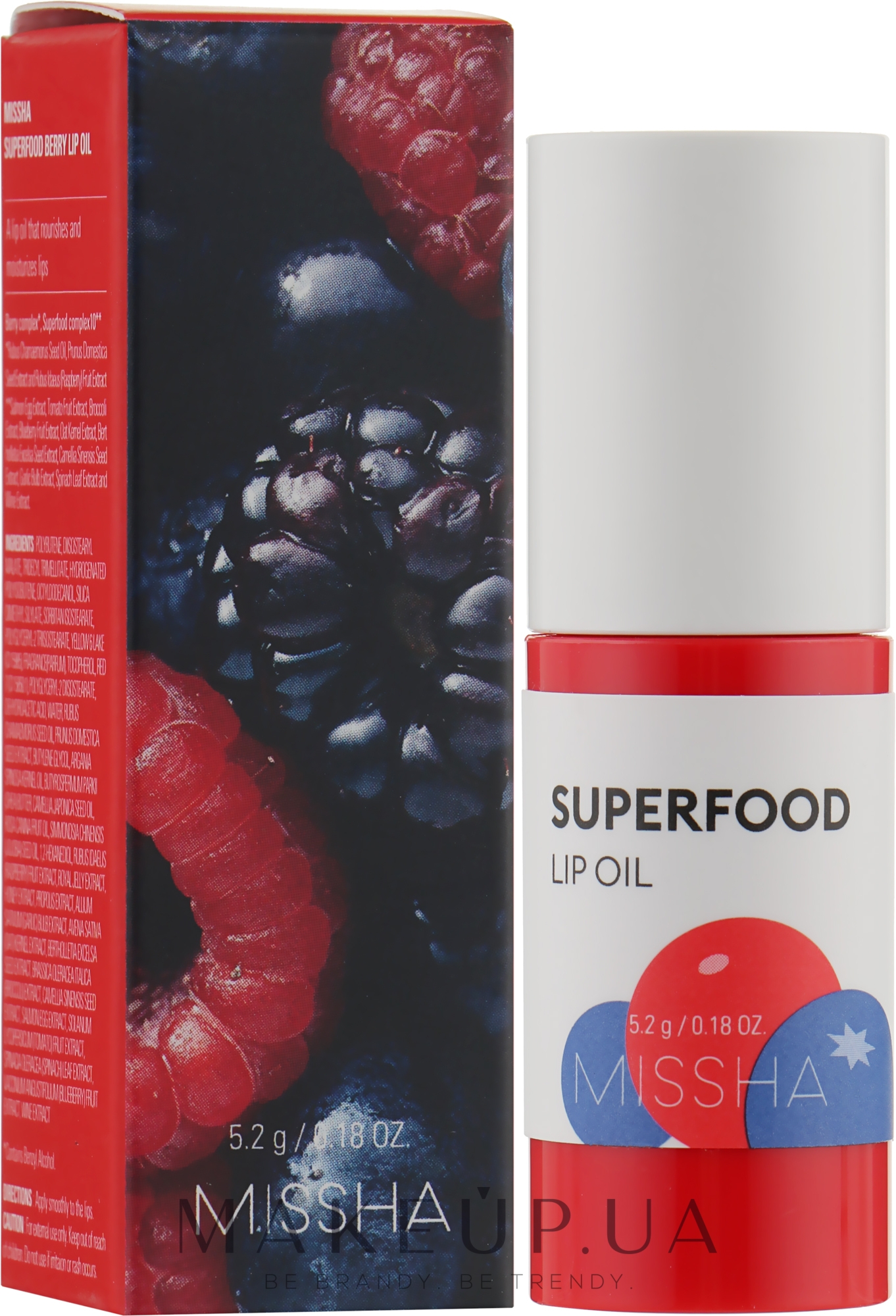 Олія для губ з екстрактом ягід - Missha Super Food Lip Oil Berry — фото 5.2g