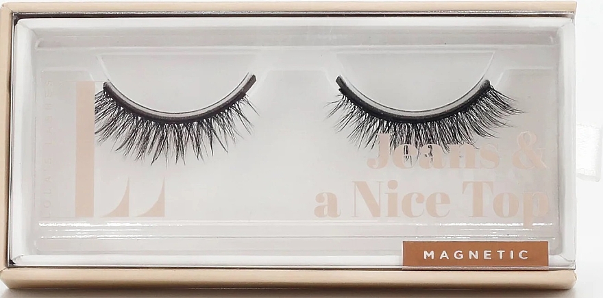 Набор - Lola's Lashes Jeans & A Nice Top Hybrid Magnetic Eyelash Kit (eyeliner/3ml + remover/2.5ml + eyelashes/2pcs) — фото N2