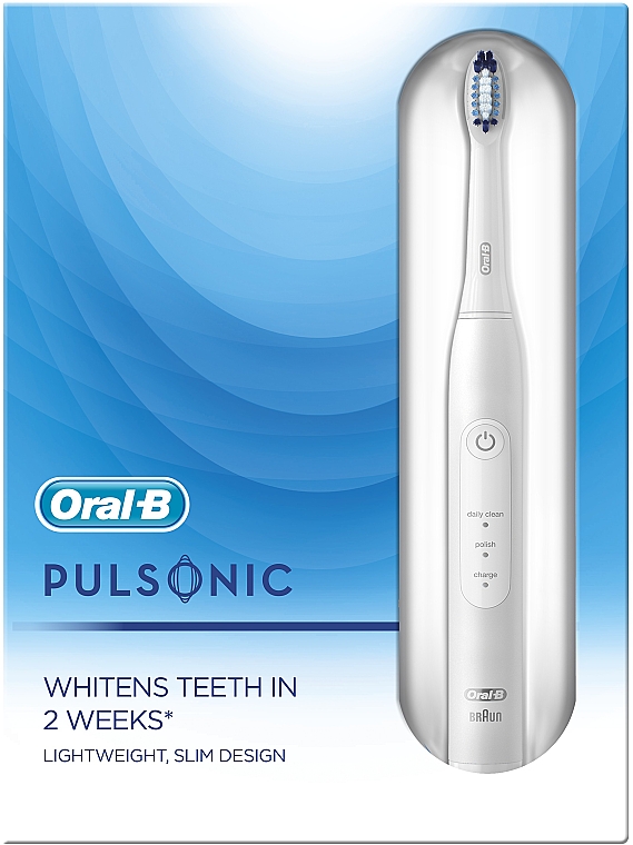 Электрическая зубная щетка, белая - Oral-B Pulsonic SlimOne 2200 WH — фото N2