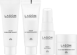 Набор - Lagom Travel Kit (gel/30ml + foam/30ml + toner/20ml + cream/10ml + bag) — фото N3