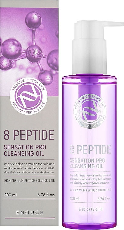 Гідрофільна олія з пептидами - Enough 8 Peptide Sensation Pro Cleansing Oil — фото N2