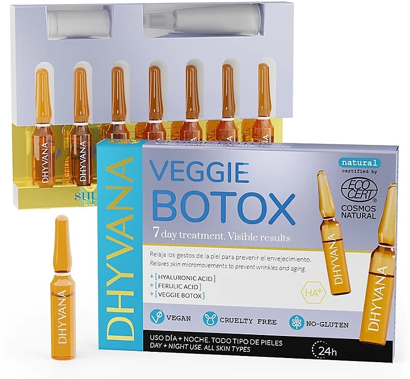 Ампули для обличчя "Вегетаріанський ботокс" - Dhyvana Veggie Botox Ampoules — фото N1