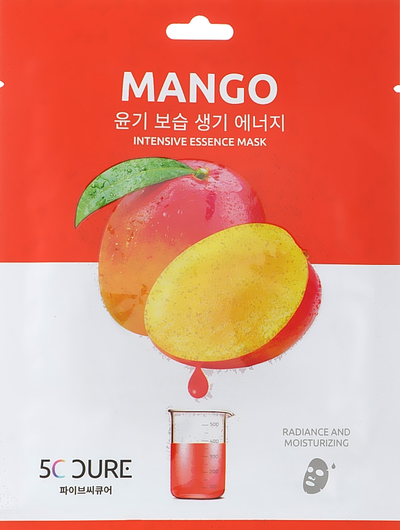 Маска для лица с экстрактом манго - Jkosmec 5 C Mango Intensive Essence Mask — фото N1