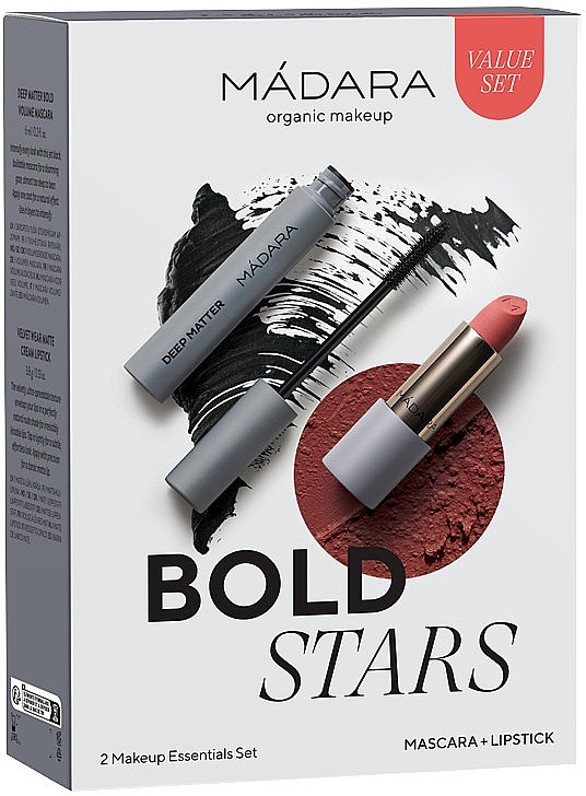 Набір для макіяжу - Madara Cosmetics Bold Stars 2 Makeup Essentials Set (mascara/6ml + lipstick/3.8g) — фото N2