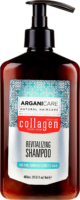 Шампунь с коллагеном для пористых и ослабленных волос - Arganicare Collagen Revitalizing Shampoo