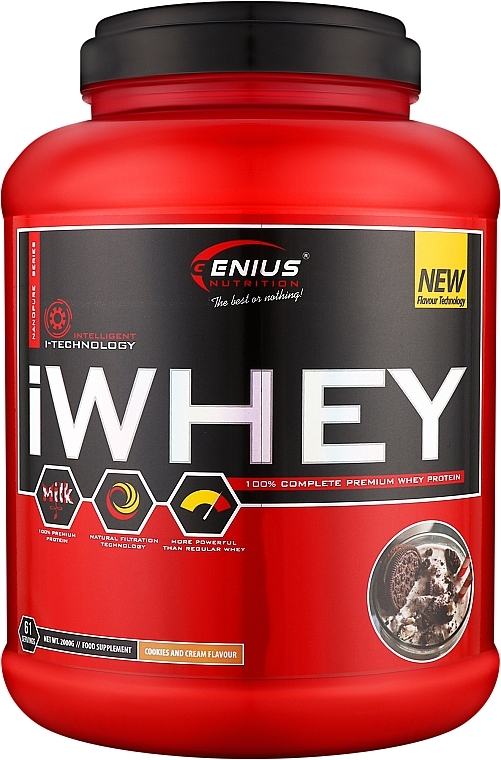 Протеин сывороточный со вкусом печенья с кремом - Genius Nutrition iWhey Cookies and Cream — фото N2