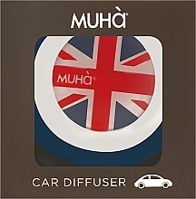 Парфумерія, косметика Освіжувач повітря для автомобіля - Muha Car Symbol England Blue-Brezza