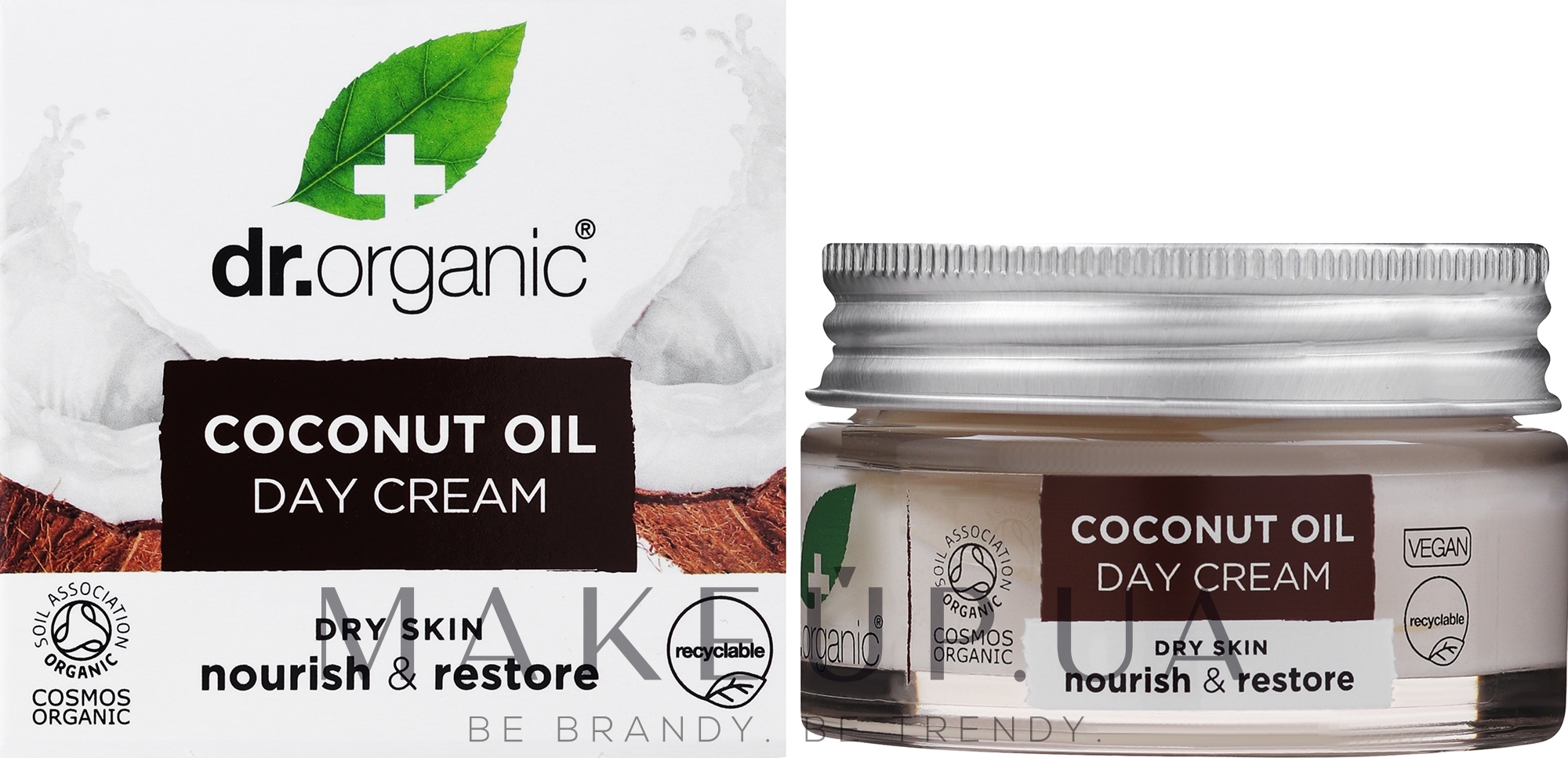 Денний крем для обличчя "Кокосова олія" - Dr. Organic Bioactive Skincare Virgin Coconut Oil Day Cream — фото 50ml