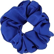 Шовкова резинка для волосся, синя - Lotus Flower — фото N1