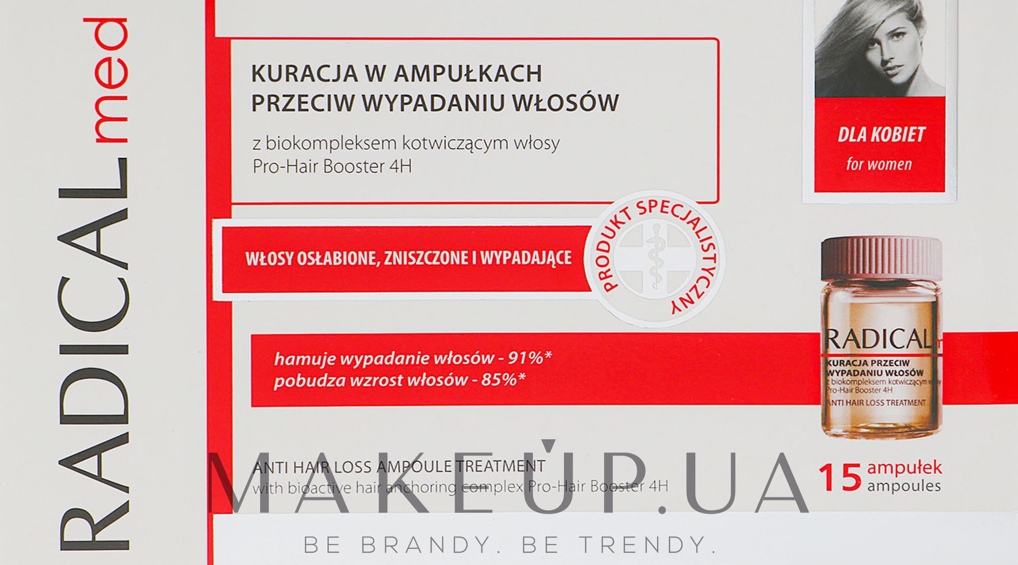 Farmona Radical Med Anti Hair Loss Ampoule For Women - Комплекс в ампулах  против выпадения волос для женщин: купить по лучшей цене в Украине | ...