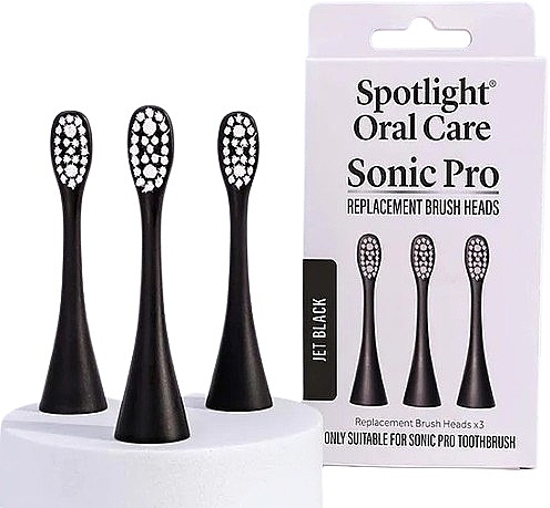 Сменные насадки для электрической зубной щетки, черные - Spotlight Oral Care Sonic Pro Jet Black — фото N1