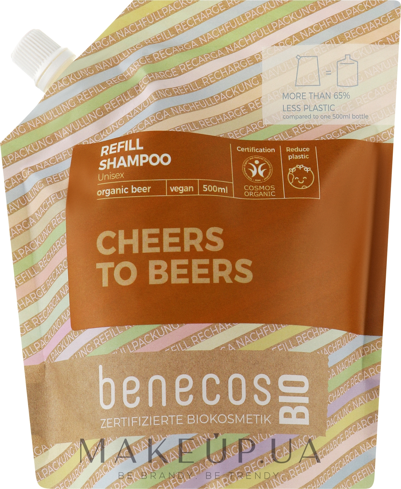 Шампунь для волос - Benecos Unisex Organic Beer Shampoo (дой-пак) — фото 500ml