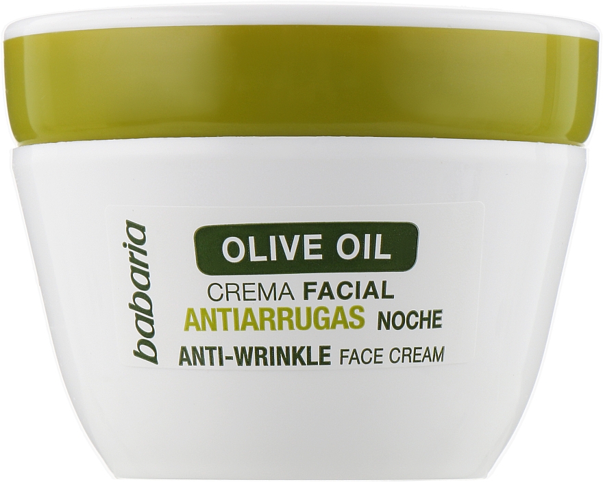 Ночной крем против морщин с маслом оливы - Babaria Anti-Wrinkle Face Cream Night with Olive Oil