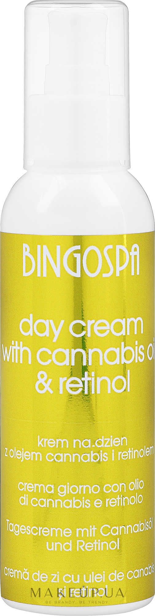 Крем с маслом конопли и ретинолом - BingoSpa Day Cream With Cannabis Oil Retinol And Zea Mays — фото 135g