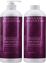 Набір - Brazil Keratin Intensive Coconut Conditioner Set (h/cond/550mlx2) — фото N2