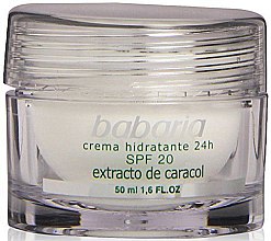 Парфумерія, косметика Зволожувальний крем для обличчя - Babaria Snail Extra Moisturising Cream SPF 20