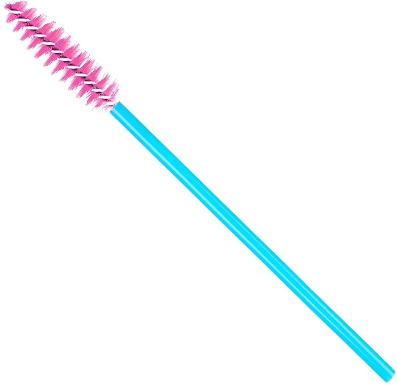 Щіточка для вій і брів, світло-рожева з бірюзовою ручкою - Clavier — фото N2