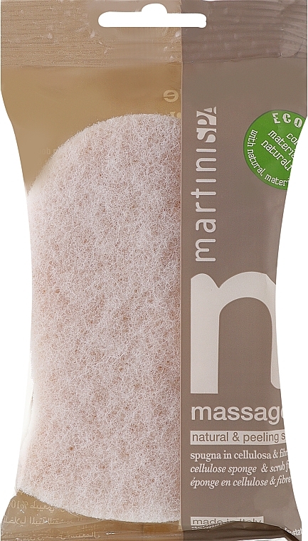 Массажная губка-пилинг для тела - Martini Spa Massage Natural&Peeling Sponge — фото N1