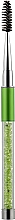 Кисть-ручка с кристаллами для бровей и ресниц изумрудно-зеленая - King Rose — фото N1