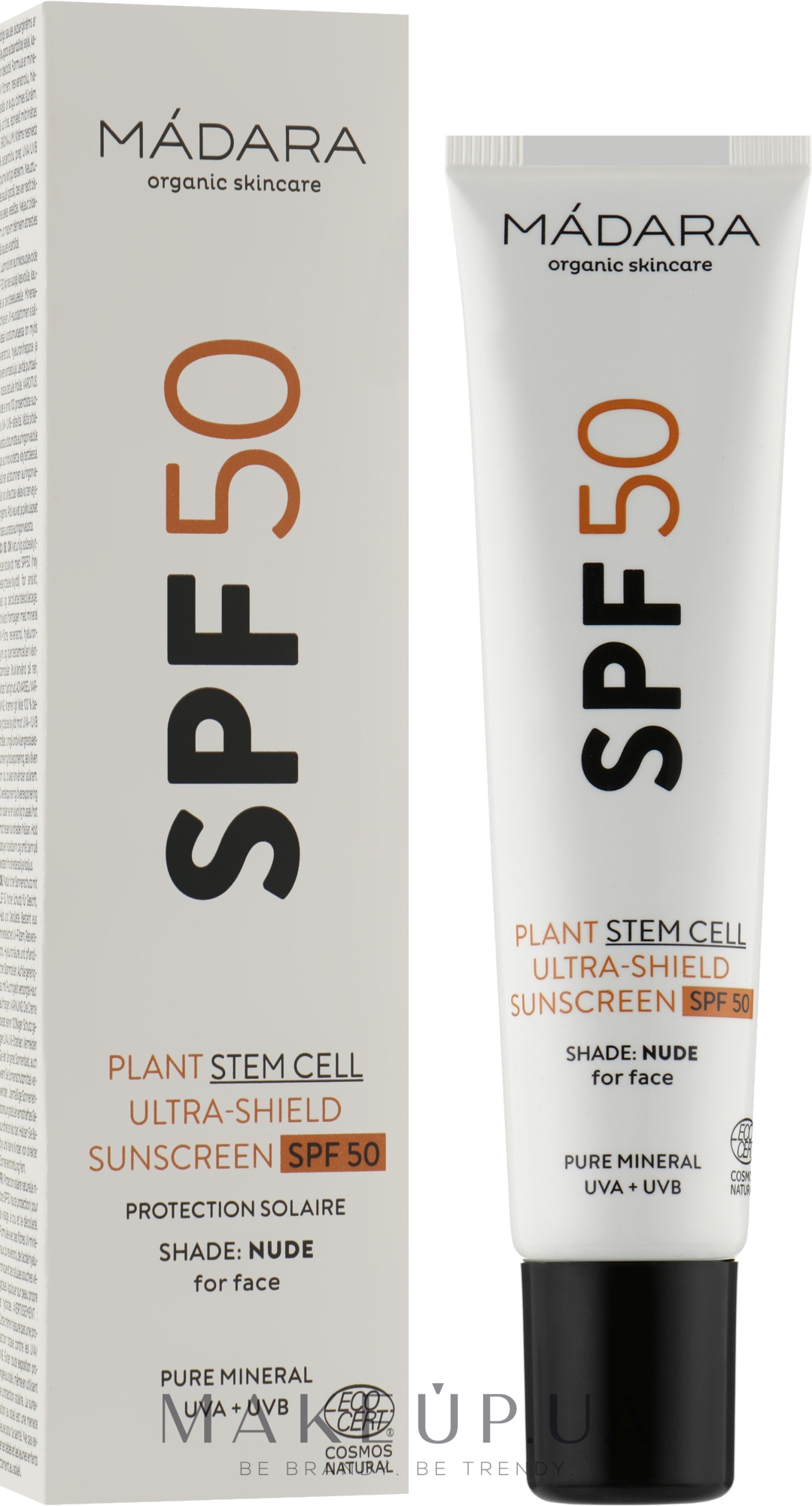 Сонцезахисний крем-емульсія для обличчя - Madara Cosmetics Plant Stem Cell Eltra-Shield Sunscreen SPF 50 — фото 40ml