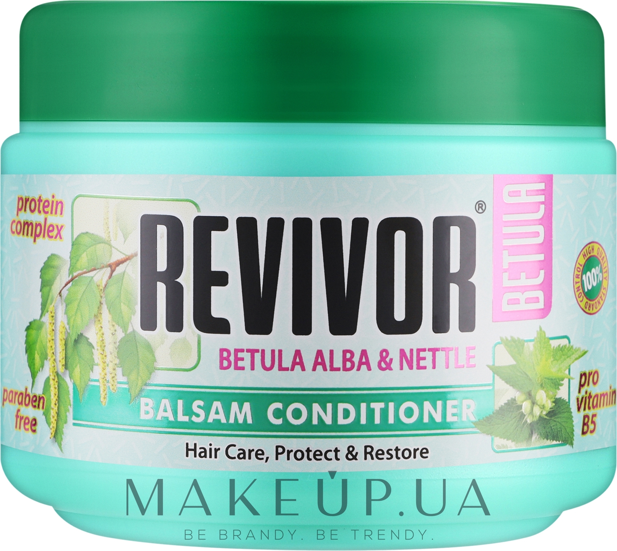 Бальзам-кондиционер для волос с экстрактами березы, крапивы, риса, протеином и провитамином B5 - Revivor Betula Hair Balsam-Conditioner — фото 500ml