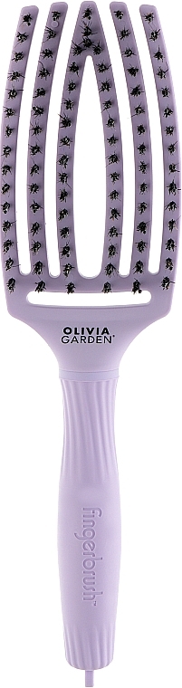 Щетка для волос изогнутая продувная, лаванда - Olivia Garden Fingerbrush Bloom Lavender — фото N1