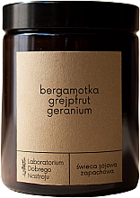 Парфумерія, косметика Ароматична свічка «Бергамот, грейпфрут і герань» - Laboratorium Dobrego Nastroju