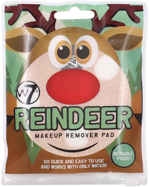 Спонж для зняття макіяжу - W7 Reindeer Makeup Remover Pad — фото N1