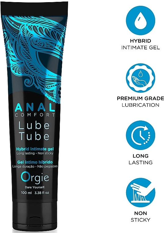 Гібридний водно-силіконовий анальний лубрикант - Orgie Lube Tube Anal Comfort Intimate Gel — фото N2