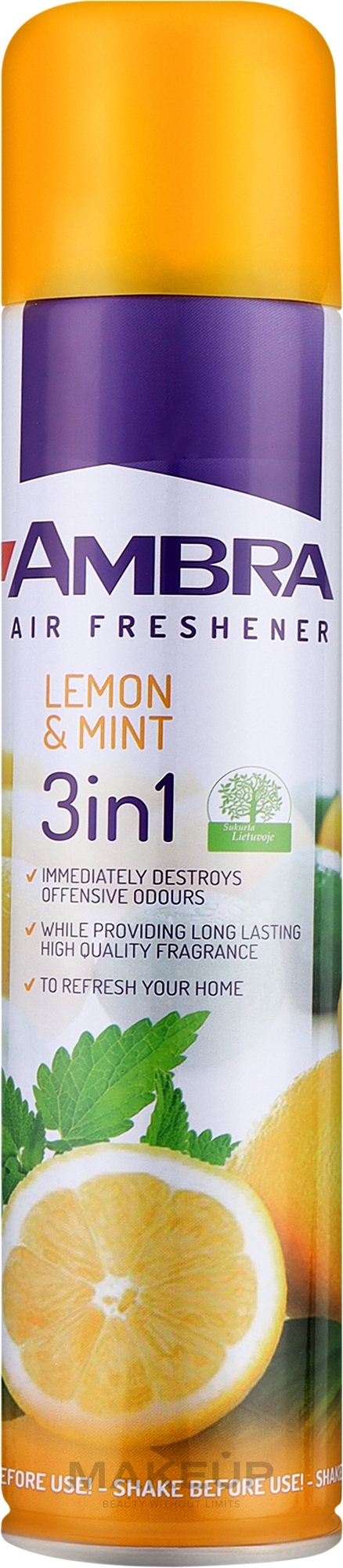 Освежитель воздуха - Ambra Air Freshener Lemon Mint — фото 300ml