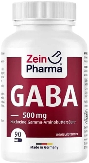 Пищевая добавка "Гамма-аминомасляная кислота" - ZeinPharma GABA Capsules 500 mg — фото N1