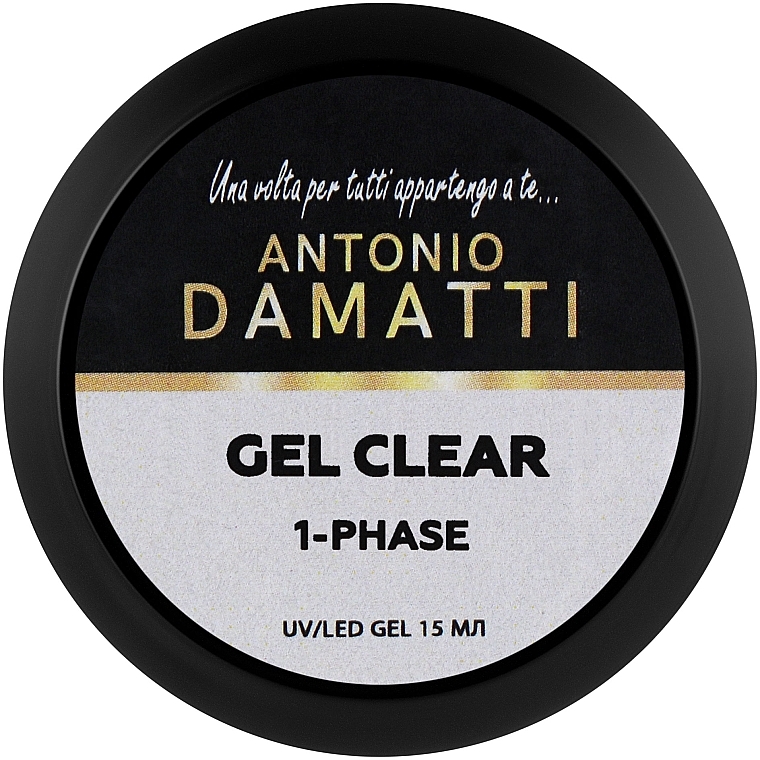 Гель для наращивания ногтей - Antonio Damatti Gel Clear 1-Phase — фото N2