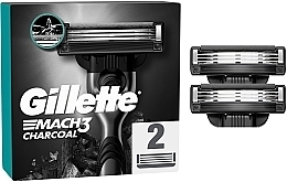 Змінні касети для гоління "Деревне вугілля" - Gillette Mach-3 Charcoal — фото N1