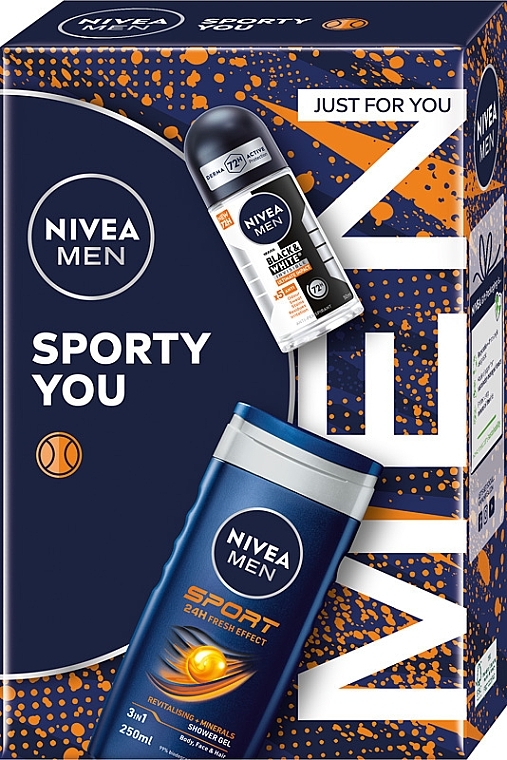 Набор - NIVEA MEN Sporty You (deo/roll/50ml + sh/gel/250ml) — фото N1