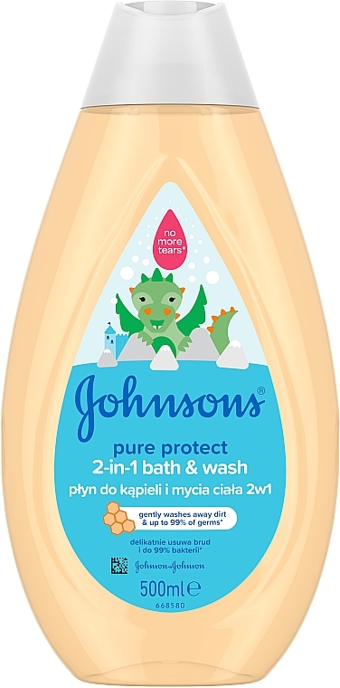Антибактериальная детская гель-пена для душа "Для маленьких непосед" - Johnson’s® Baby Pure Protect