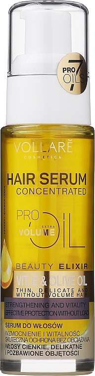 Масло для тонких и лишенных объема волос с витаминами - Vollare PROils Extra Volume Oil — фото N2