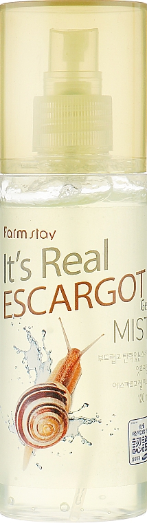 Гель-міст для обличчя з равликовим муцином - FarmStay It's Real Escargot Gel Mist — фото N1