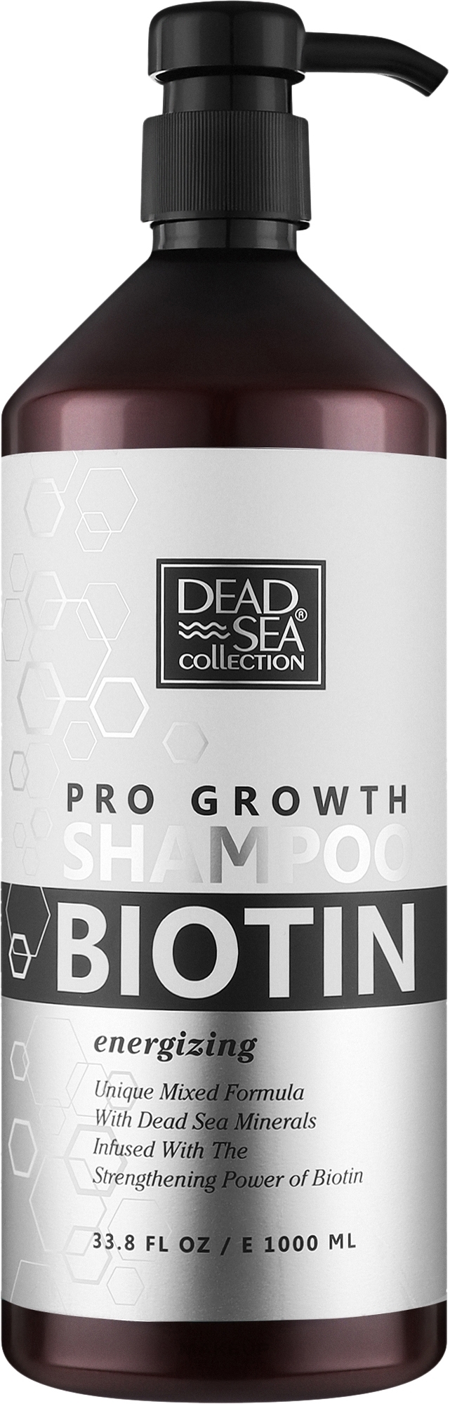 Шампунь для волос с биотином и минералами Мертвого моря - Dead Sea Collection Biotin Shampoo — фото 1000ml