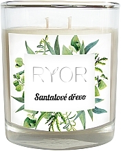 Ароматическая свеча - Ryor Sandalwood Soy Scented Candle  — фото N1