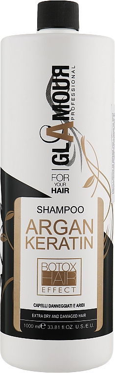 Шампунь з кератином для сухого й пошкодженого волосся - Erreelle Italia Glamour Professional Shampoo Argan Keratin — фото N3