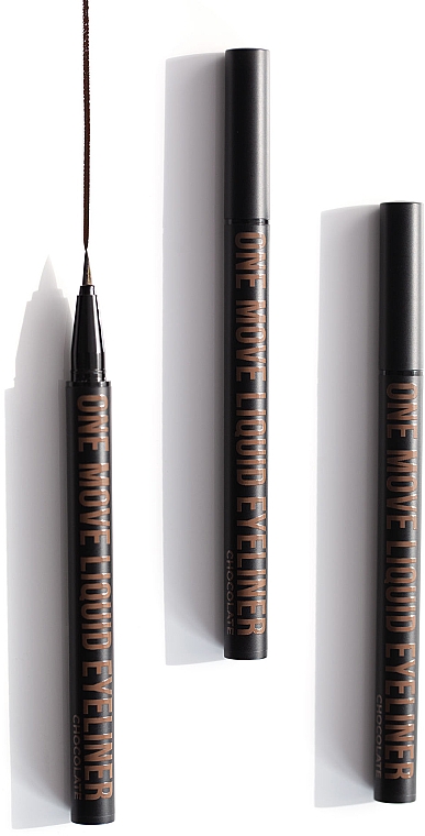  Підводка-фломастер для очей - One Move Liquid Liner Chocolate — фото N4