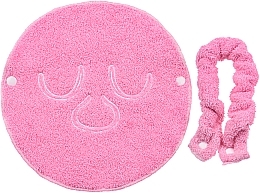 Рушник компресійний для косметичних процедур, рожевий "Towel Mask" - Makeup Facial Spa Cold & Hot Compress Pink — фото N2