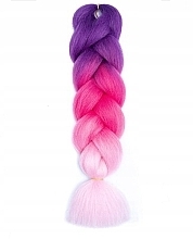 Искуственные накладные волосы, 120 см, розовое омбре - Ecarla — фото N1
