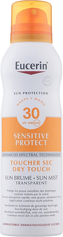 Солнцезащитный спрей для тела - Eucerin Sun Protection Transparent Sun Spray Dry Touch SPF 30 — фото N1