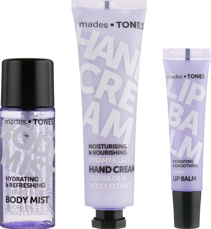 Набор "Мечтательный" - Mades Cosmetics Dreamy&Lazy (b/mist/50ml + lip/balm/15ml + h/cr/65ml) — фото N2