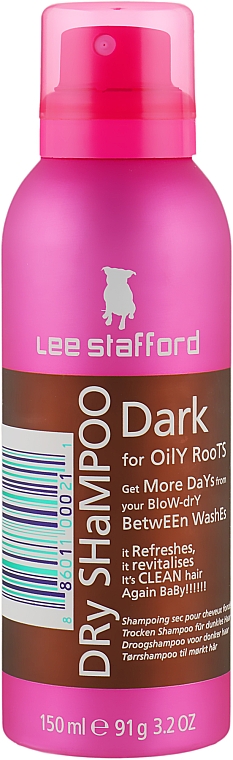 Сухой шампунь для темных волос - Lee Stafford Poker Straight Dry Shampoo Dark