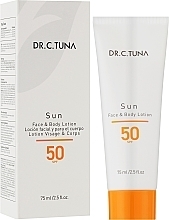 Солнцезащитный лосьон - Farmasi Dr. C. Tuna Face & Body Sun Lotion SPF50 — фото N4
